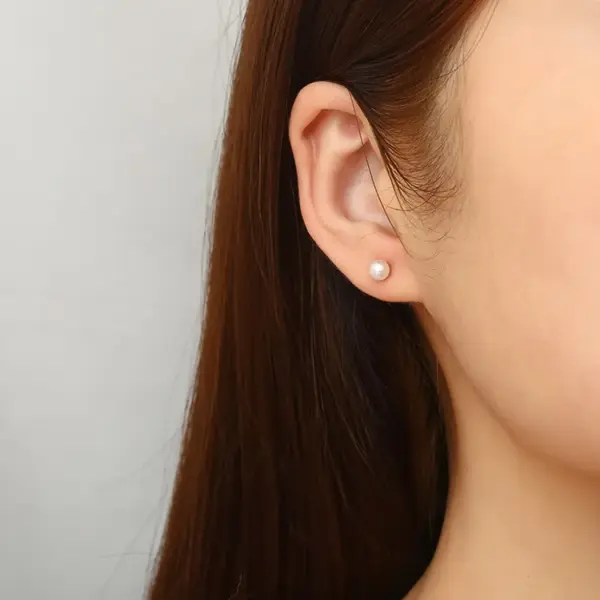 Wholesale Geometric Hypoallergenic Stud Earrings For Women, 18K Real Gold Plated With 0.03µm-0.05µm Electroplated 304 Stainless Steel
