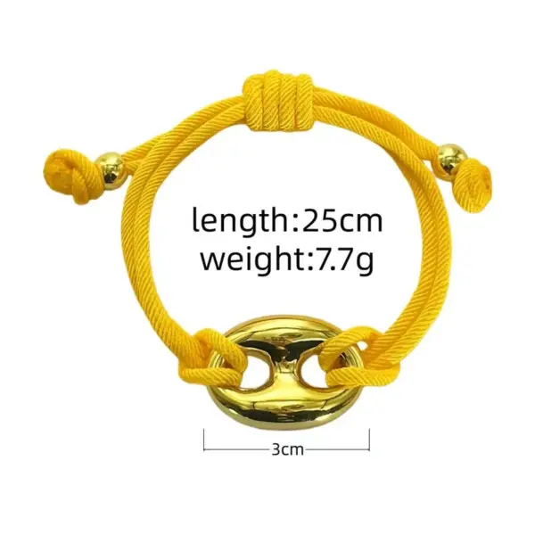 Wholesale Handmade Animal Bracelets For Unisex Featuring Copper Material With 18K Real Gold Electroplated Plating On Cord String Chain