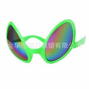 Green frame alien multicolored glasses / All yards
