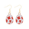 oly-60bc880647585149704b754f948d75d1 Wholesale Easter Egg Ear Hook Earrings Alloy Color Oil Dropping Wave Pendant Spring Carnival Party Jewelry