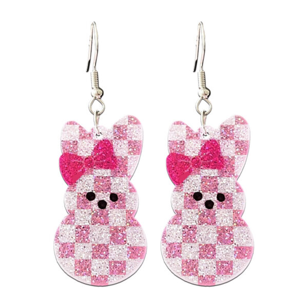 oly-60bf7ae8474aea11a6ad087f4178a5d2 Wholesale Supply Resurrection Acrylic Shiny Element Earrings Rabbit Mushroom Moon Happy Easter Earrings