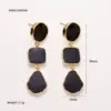 Wholesale 1 Pair Modern Style Square Copper Drop Earrings