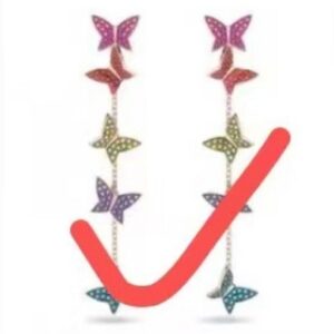 Colorful butterfly tassel ear wire
