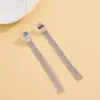Wholesale Geometric Tassel Drop Earrings For Women In White K Plated Copper With UV Plating And 0.03µm Thickness