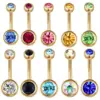 Wholesale 1 Piece Belly Rings Fashion Flower Stainless Steel Diamond