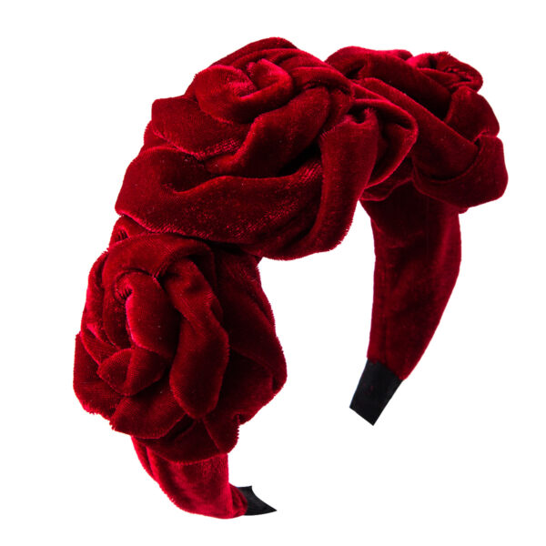 Wholesale Creative Korean version of multi-layer gold velvet flower big flower hairband Lady sexy headband fashion online popular street racket