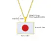 Wholesale 201 Stainless Steel East Asia Japan Flag Pendant Necklace For Men And Women Couples Fashion Patriotic Jewelry Accessories Water Plating