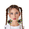 oly-60ed499c64f47ef3a5bf8d1be62119db Wholesale Carnival Decorative Earrings Colorful Bright Silk Hair Ball Earrings Personality Exaggerated Holiday Party Jewelry