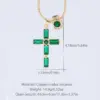 Wholesale 1 Pcs Green Series Cross Creative Pendant Copper Plating 18K Gold Inlaid Cubic Zirconia Necklace With Piercing Love Heart Dot Accessories Removable Wear Simple Fashion For Men Women Daily Wear
