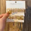 Wholesale 1 Set Ig Style Geometric Plating Inlay Alloy Artificial Pearls Rhinestones 14k Gold Plated Earrings