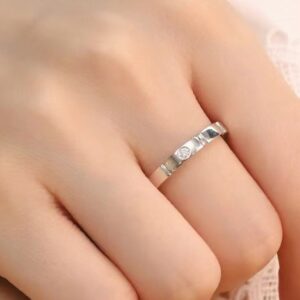 Square sugar romantic encounter ring [men's]] / Adjustable opening