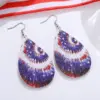 Wholesale 1 Pair Elegant Retro Simple Style Water Droplets Pu Leather Drop Earrings