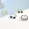 oly-612975ffdee34efc0d4a2fa964a26ce9 Wholesale Mini Between-finger Glasses Ring Women's Distinctive Creative Opening Adjustable Dieting Finger Ring Couple's Ring Tide