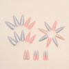 Wholesale Long pointed flash leopard nail art gold foil line leopard spot girls nail 24 box