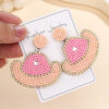Wholesale Western Cowboy Hat Beaded Earrings Cowboy Hand-woven Earrings Bohemia