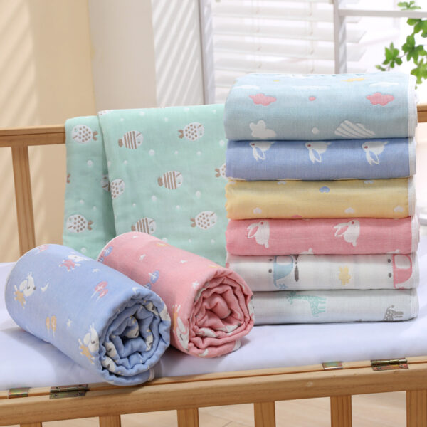 oly-61905467e22eecddb2a2706dba15ad3d Wholesale Six-layer gauze blanket quality children's quilt infant towel quilt children's cotton gauze bath towel 110*110cm