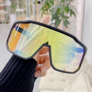 black frame yellow film