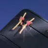 Wholesale Women’s Knot Stud Earrings With Claw Setting, 18K Real Gold Plated Brass Featuring Zircon, Water Plating Finish