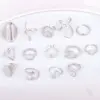Wholesale 304 Stainless Steel Geometric PVD Coated Stone-Free Golden Plated Lady Queen Sexy Rings