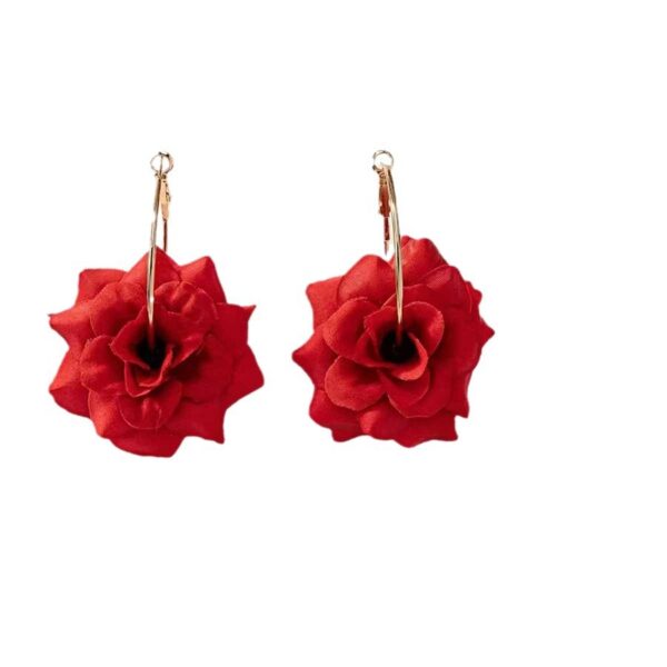 Wholesaleelegant fashion gentle romantic creative red rose earrings ladies gift earrings