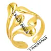 Wholesale Ion Plating (IP) Real Gold Plated 18K Gold Geometric 304 Stainless Steel Simple Style Waterproof Non Tarnish Open Rings
