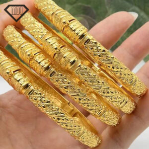 oly-61df63930117c8630c6611ad76948d0c Wholesale Sand Gold Buckle Opening Gold Bracelet Women's Niche Exquisite Carving Craft Bracelet Live Carving Style