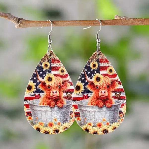 Wholesale 1 Pair Elegant Retro Simple Style Water Droplets Pu Leather Drop Earrings