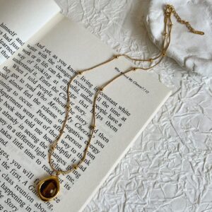 Type A- drop titanium steel necklace