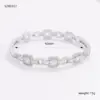 Wholesale Geometric Electroplated Copper Bangle For Women With Zircon Inlay And Water Plating Gold Process