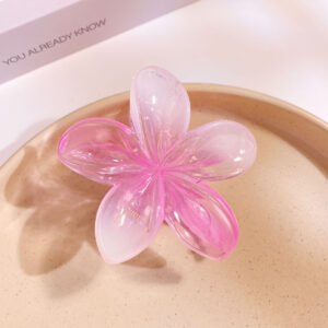 37#Colorful transparent plumeria clip-transparent pink