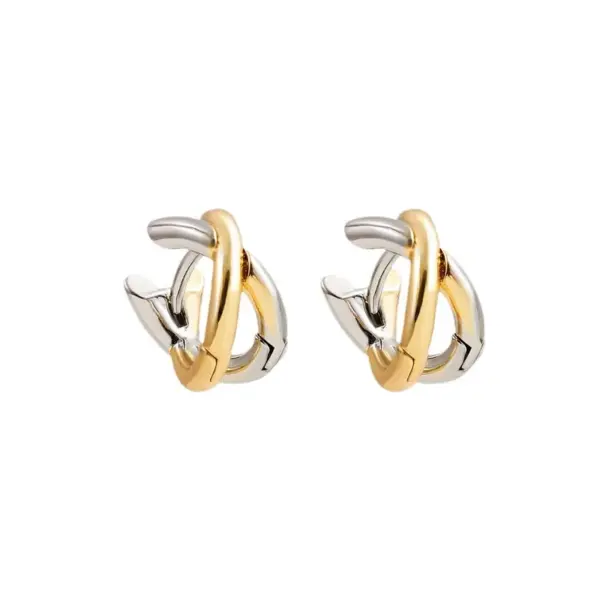 Wholesale 1 Pair Simple Style Classic Style Color Block Plating Copper Gold Plated Ear Studs