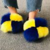 oly-6222ffe8da845d14ed6d4479878a501e Wholesale Fashion Fox Fur Slippers for Women, Korean Style Outdoor Slip-On Home Fur Slippers, Fluffy