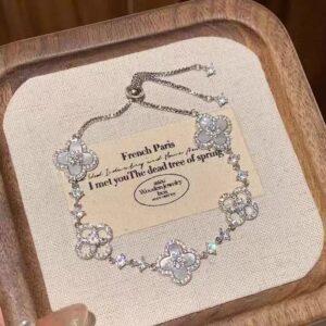 Silver flower bracelet