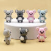oly-62286a945d3bffc747bb435ffbad6537 Wholesale 3D three-dimensional silicone beads loose beads baby animal koala tooth glue anti-drop chain accessories beaded in stock