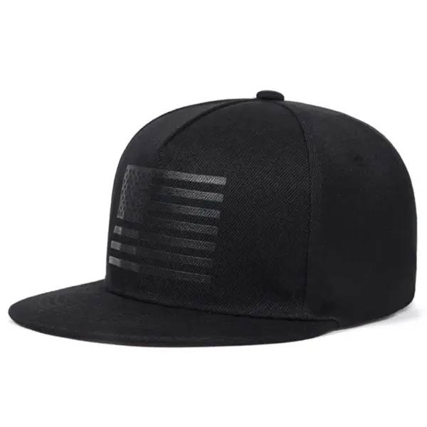 oly-62323fedd17f8a1161db2f57f9410847 Wholesale American Flag Hip-Hop Women’s Flat Brim Hat Featuring Polyester Material With Printing Craft For Outdoor Use