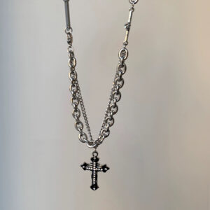 Xl312--three-layer cross necklace 60cm