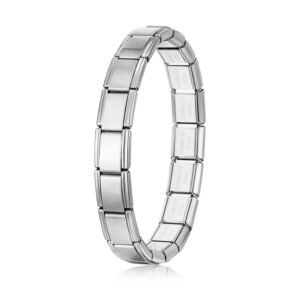 Steel color blank module bracelet 18 sections
