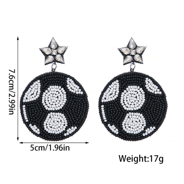 oly-62594379b9f1b31a5905c29b6826eb12 Wholesale Game Day Sports Series Earrings Hand-woven Football Football Beaded Earrings