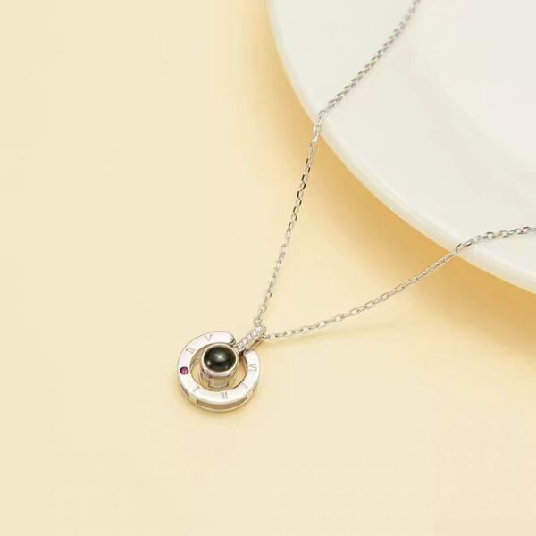 Wholesale 100 languages I love you ferris wheel projection necklace pendant female niche design sense