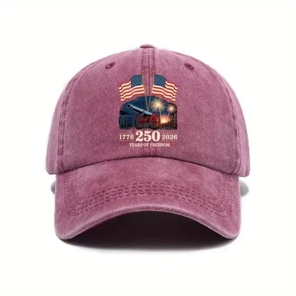 Wholesale Unisex Breathable Baseball Cap With Curved Brim Featuring Printing For America's 250th Anniversary