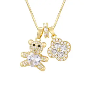 Gold Bear Zircon (combination) + Chain