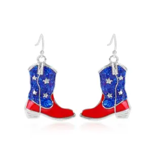 5. Red and Blue Earrings
