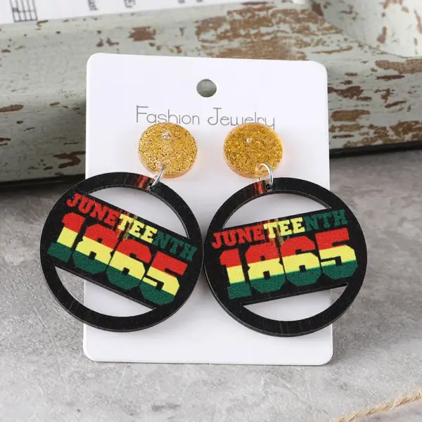 Wholesale Retro Round Multicolor Acrylic Stud Earrings With 304 Stainless Steel Posts For Women