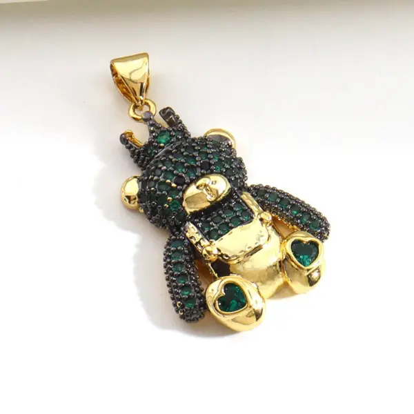 Wholesale Fashionable Design Pendant Copper Plated Real Gold Micro-Paved Zircon Saint Jude Pendant Jewelry Accessory