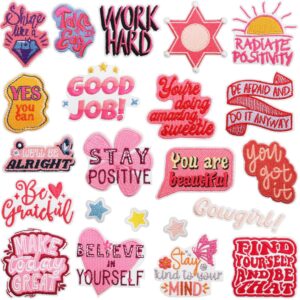 Wholesale Xiaotian Star Inspirational Quotations Embroidered Cloth Patch Clothes Decorative Letter Patch Positive Energy Embroidered Patch Ironing