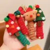 Wholesale Christmas Hair Accessories For Children, Curly Telephone Wire Hair Ties, Girls' Double Ponytail Hair Bands, Festive Elk Hair Ties For Girls