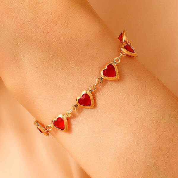 Wholesale love bracelet dopamine jewelry color heart-shaped bracelet women’s jewelry