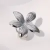 Wholesale PVD Coated Real Gold Plated 18K Gold Flower 304 Stainless Steel Vacation Modern Style Simple Style Waterproof Non Tarnish Open Rings