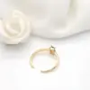 Wholesale Adjustable Copper Ring For Women With Zircon Inlay Featuring Bezel Setting In New Style