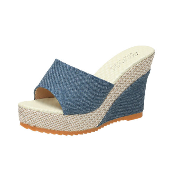 oly-62dded1ed813215453441c10fdc9eea8 Wholesale Fashion Wedge Slippers Thick Bottom High Heel Sandals Slides Open Toe Women’s plus size Slippers